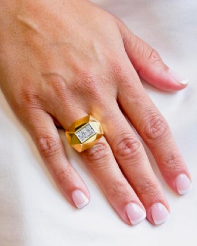 Art Deco Gold Diamond Ring